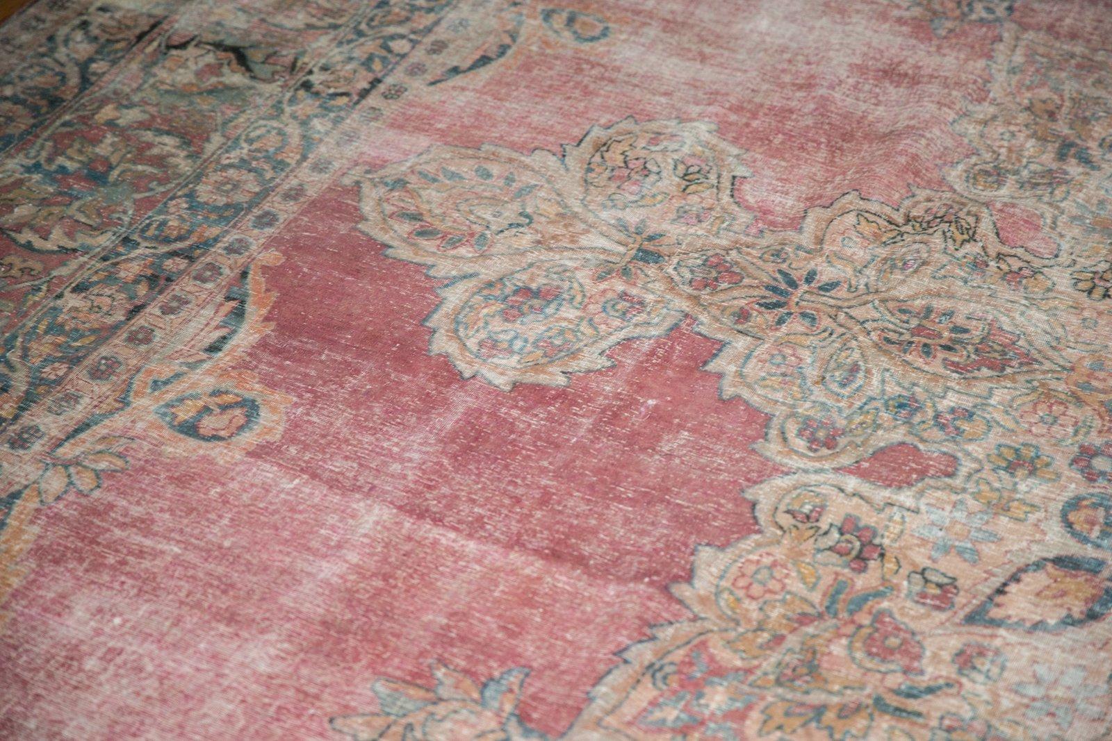 Antique Distressed Kermanshah Carpet For Sale 5