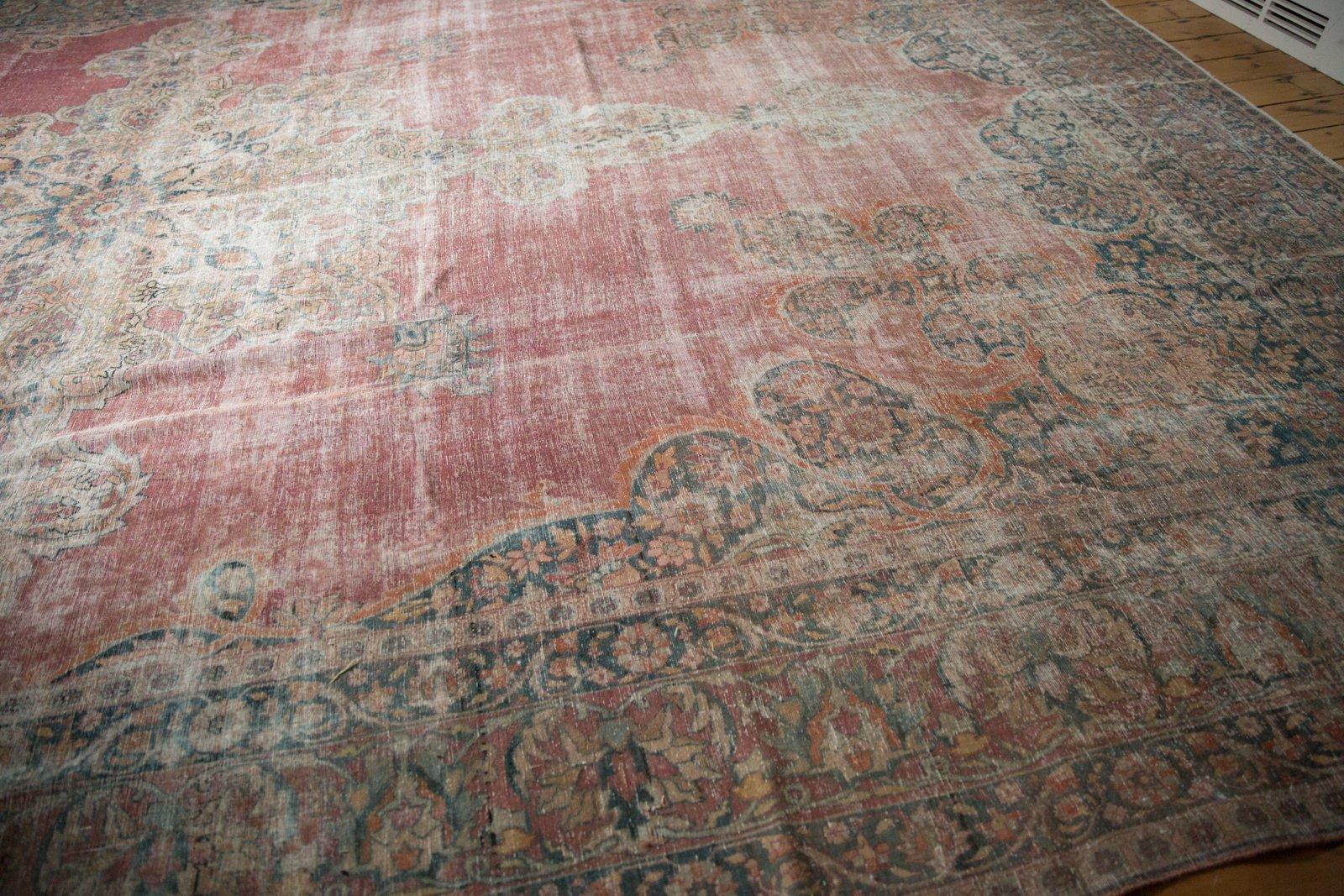 Antique Distressed Kermanshah Carpet For Sale 9