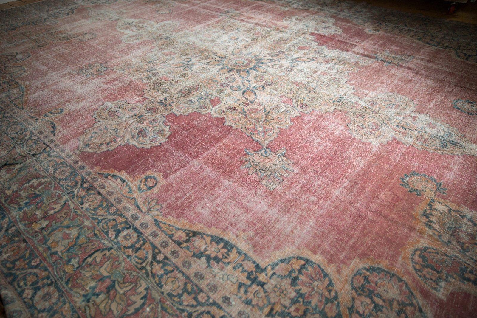 Antique Distressed Kermanshah Carpet For Sale 12