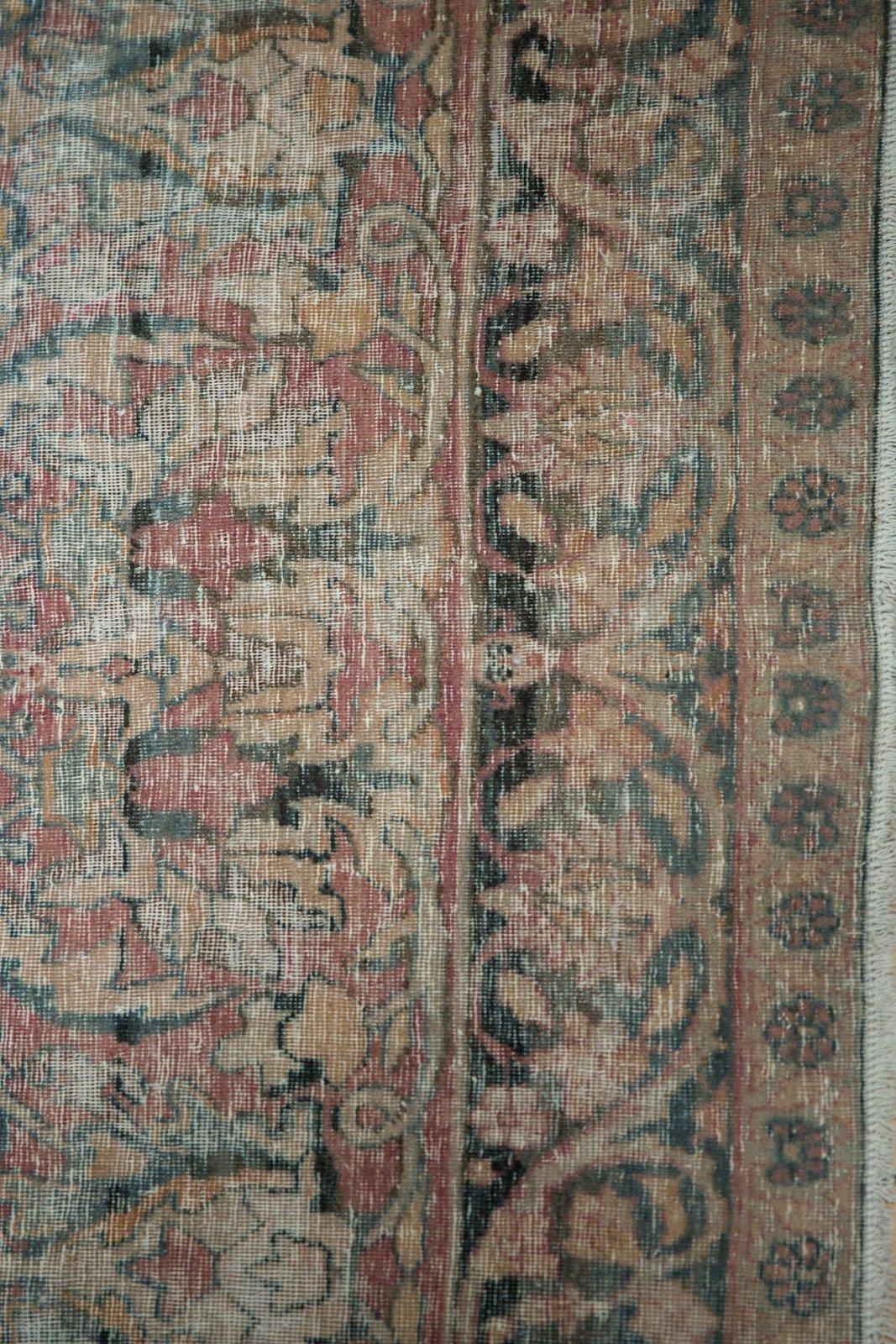 18th Century Antique Distressed Kermanshah Carpet For Sale