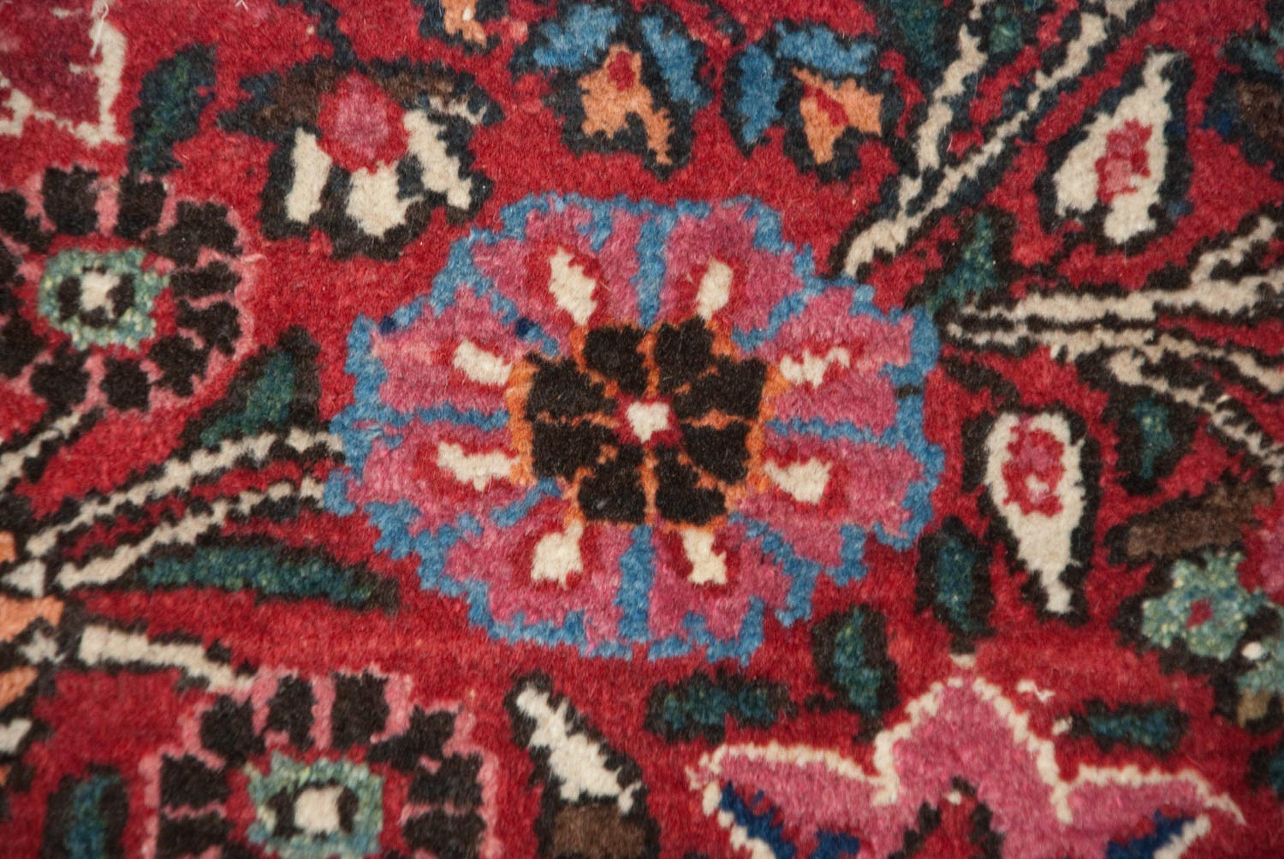 Hand-Knotted Vintage Fine Meshed Carpet For Sale