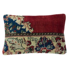 12"x20" Handmade Wool Cushion Cover. Vintage Rug Pillow. Lumbar Pillow Cover
