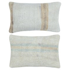 12"x20" SET OF 2 - Handwoven Kilim Cushion Covers. A pair of Lumbar Pillows