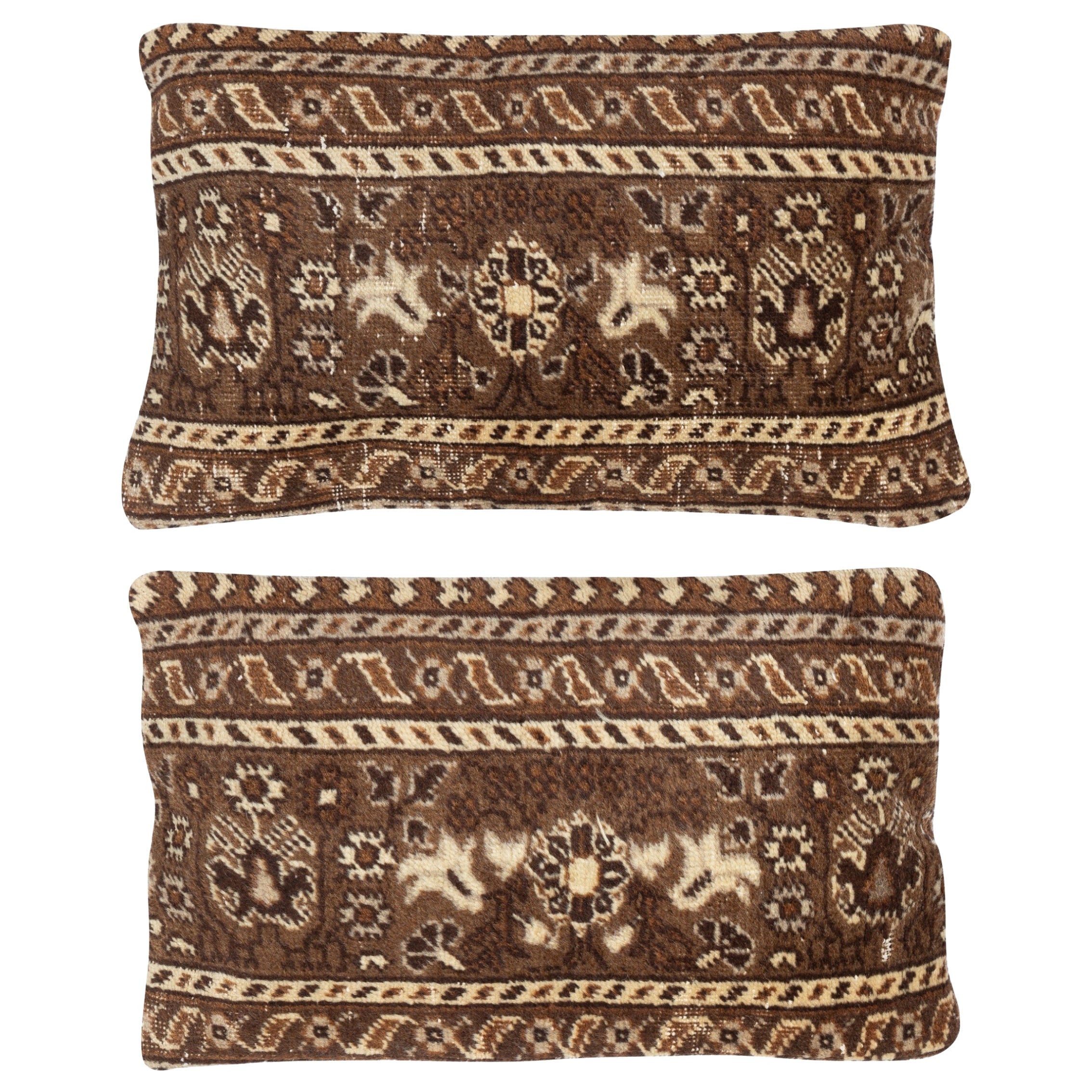 12 "x20" SET OF 2 - Vintage-Kissenbezüge. Teppich-Kissen. Lendenkissenbezüge