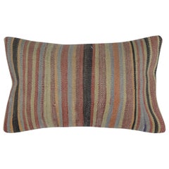 12"x20" Vintage Cushion Cover. Handmade Accent Pillow. Kilim Lumbar Pillow