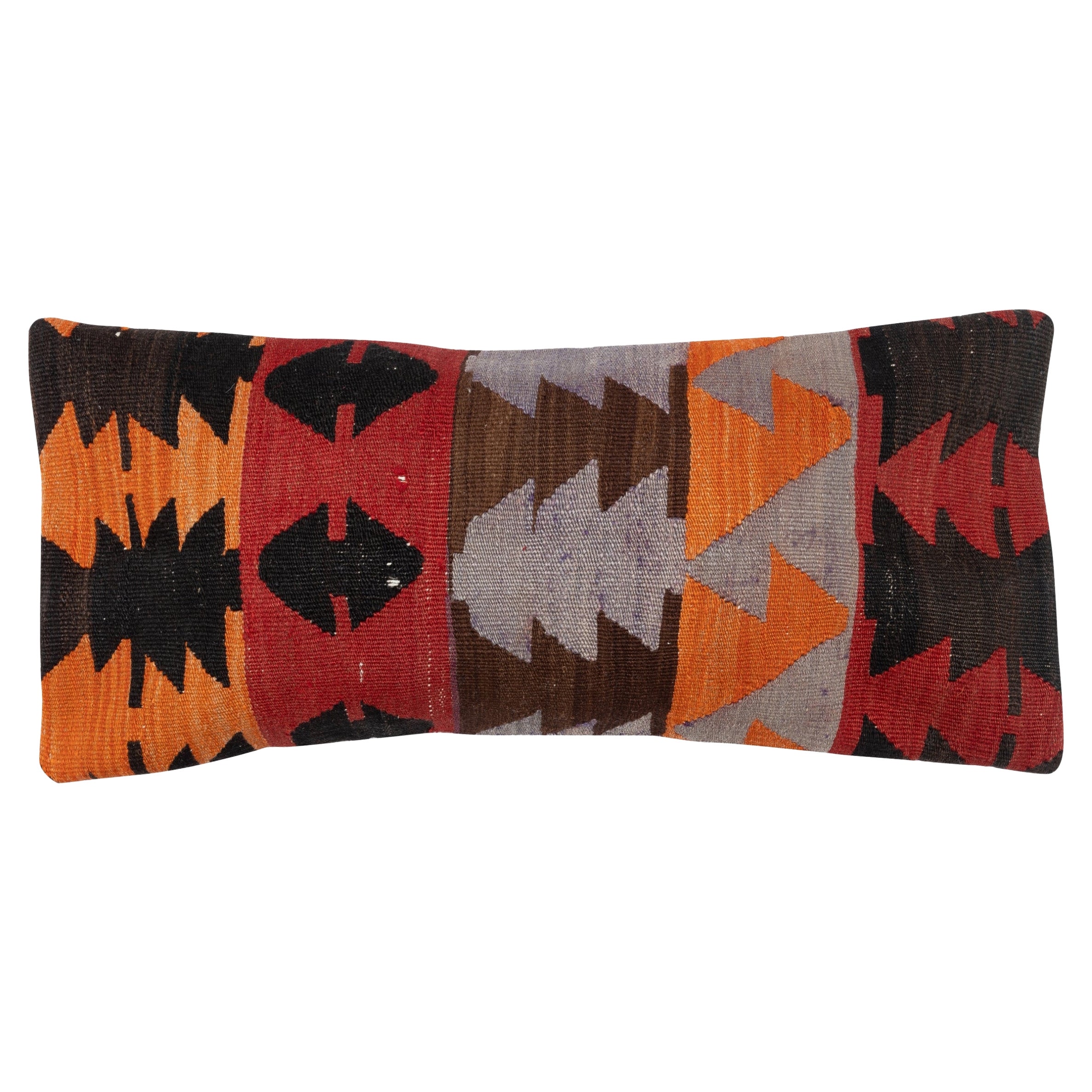 Copri cuscino Kilim colorato 12 "x28". Copricuscino lombare. Copricuscino