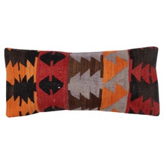 Copri cuscino Kilim colorato 12 "x28". Copricuscino lombare. Copricuscino