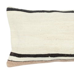 12"x28" Handwoven Turkish Kilim Cushion Cover. Throw Pillow. Lumbar Pillow Cover