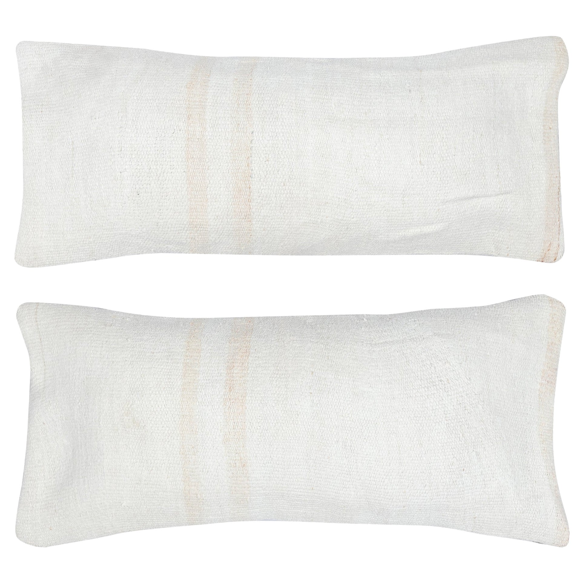 12"x28" SET OF 2 - Handmade Cushion Covers. Vintage Kilim Lumbar Pillow Covers