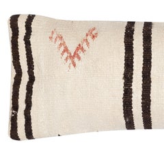 12"x28" Vintage Lumbar Pillow Cover. Handknotted Cushion Cover. Accent Pillow