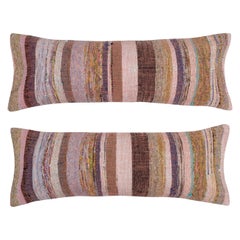 12"x33" SET OF 2 - Handmade Kilim Cushion Covers. A pair of Lumbar Pillow Covers