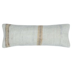 12"x34" Handwoven Kilim Throw Cover. Turkish Accent Cushion Cover. Lumbar Pillow