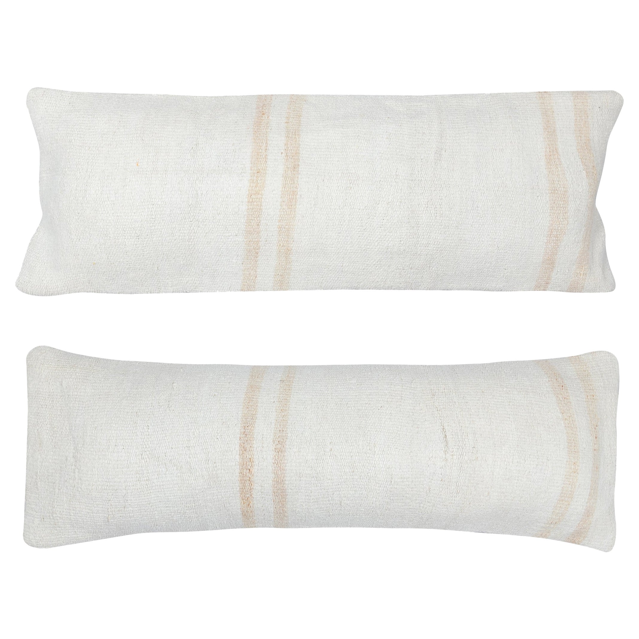 12"x35" SET OF 2 - Handmade Cushion Covers. A pair of Kilim Lumbar Pillow Covers