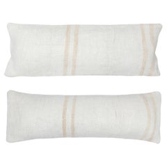 12"x35" SET OF 2 - Handmade Cushion Covers. A pair of Kilim Lumbar Pillow Covers