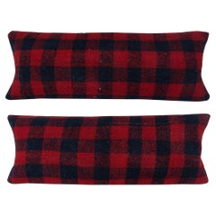 12"x35" SET OF 2 - Handmade Kilim Cushion Covers. A pair of Lumbar Pillow Covers