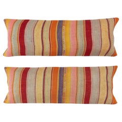 SET DI 2 DA 12 "x35" - Copricuscini Kilim fatti a mano. Fodere per cuscini lombari colorate