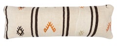 12"x35" SET OF 2 - Vintage Kilim Lumbar Pillow Covers. A pair of Cushion Covers