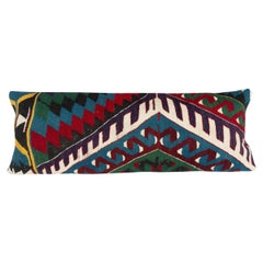 12"x35" Vintage Cushion Cover. Hand-Woven Kilim Pillowcase. Lumbar Pillow Cover