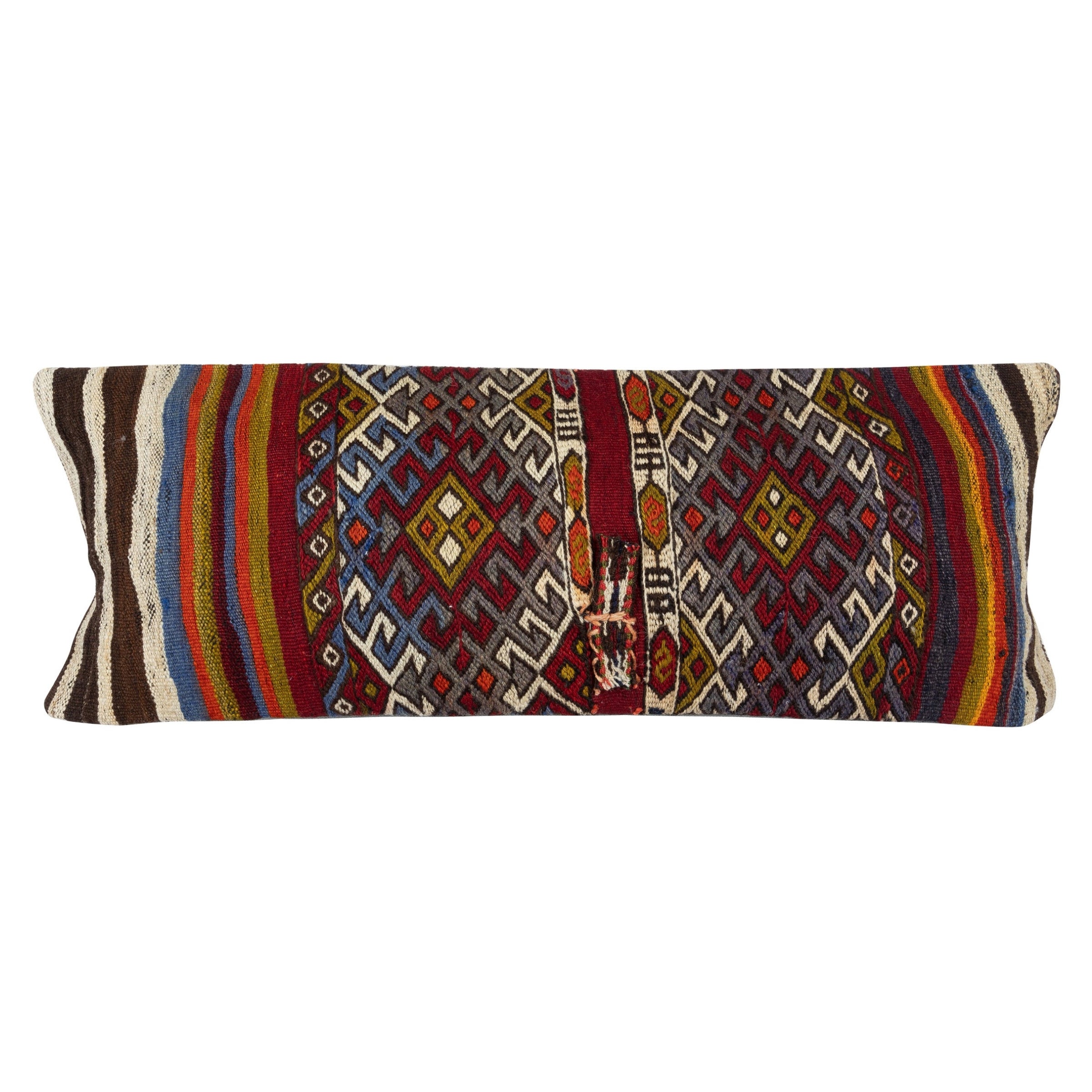 12 "x35" Vintage Kelim-Kissenbezug. Handgewebter Kopfkissenbezug. Lendenkissenbezug
