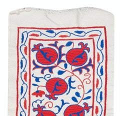 12x50 in Embroidered Cotton Wall Hanging. Pomegranate Tree Design Table Runner