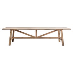 13'-1" Mesa de Comedor Clásica Belga de Roble Macizo