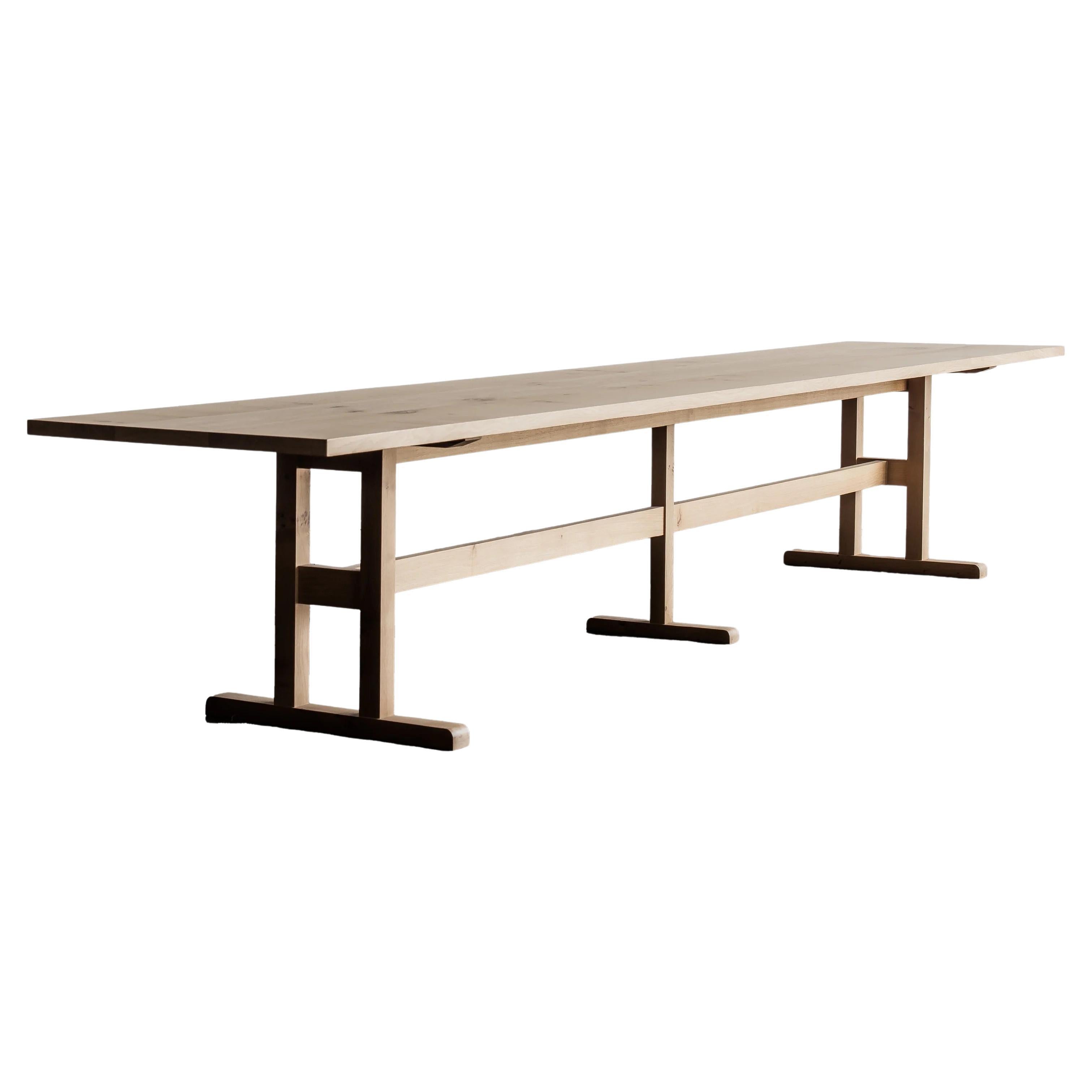 13'-1" Mesa de Comedor Belga de Roble Macizo
