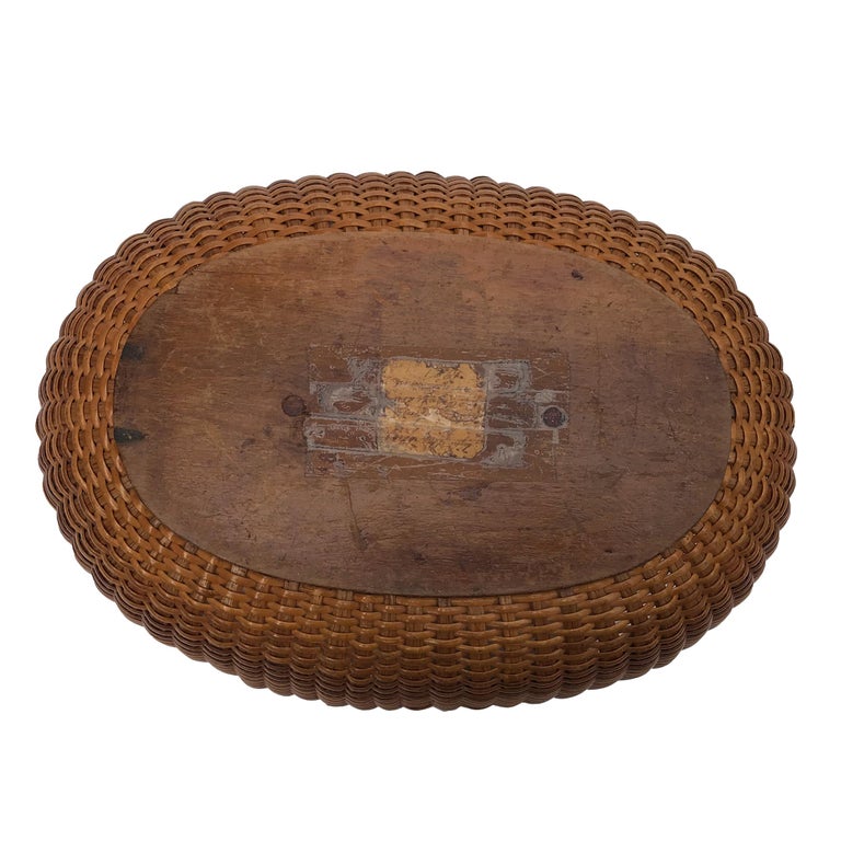 Oval Nantucket Lightship Basket For Sale at 1stDibs