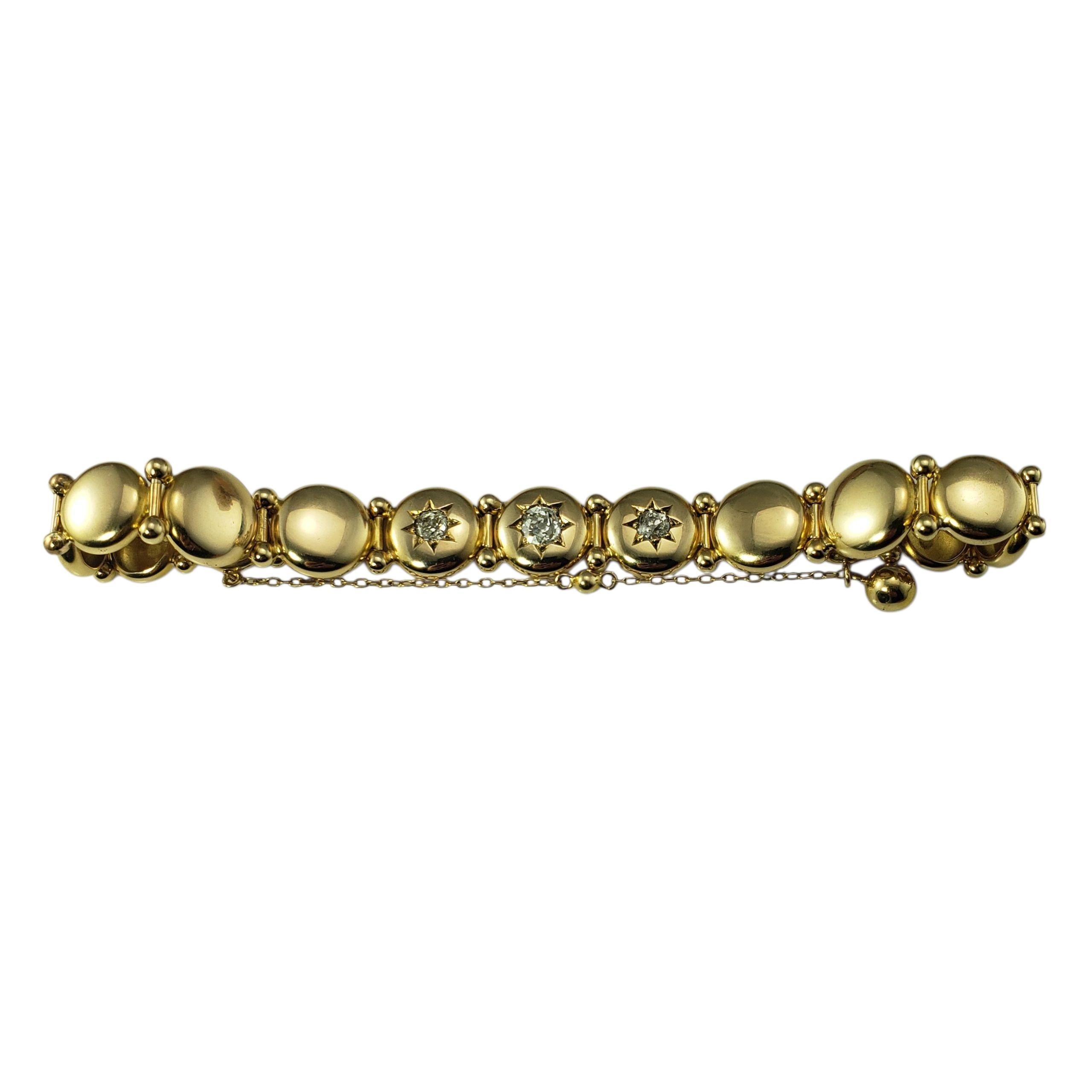 13 - Bracciale in oro giallo 14K e diamanti #22538 In condizioni buone in vendita a Washington Depot, CT
