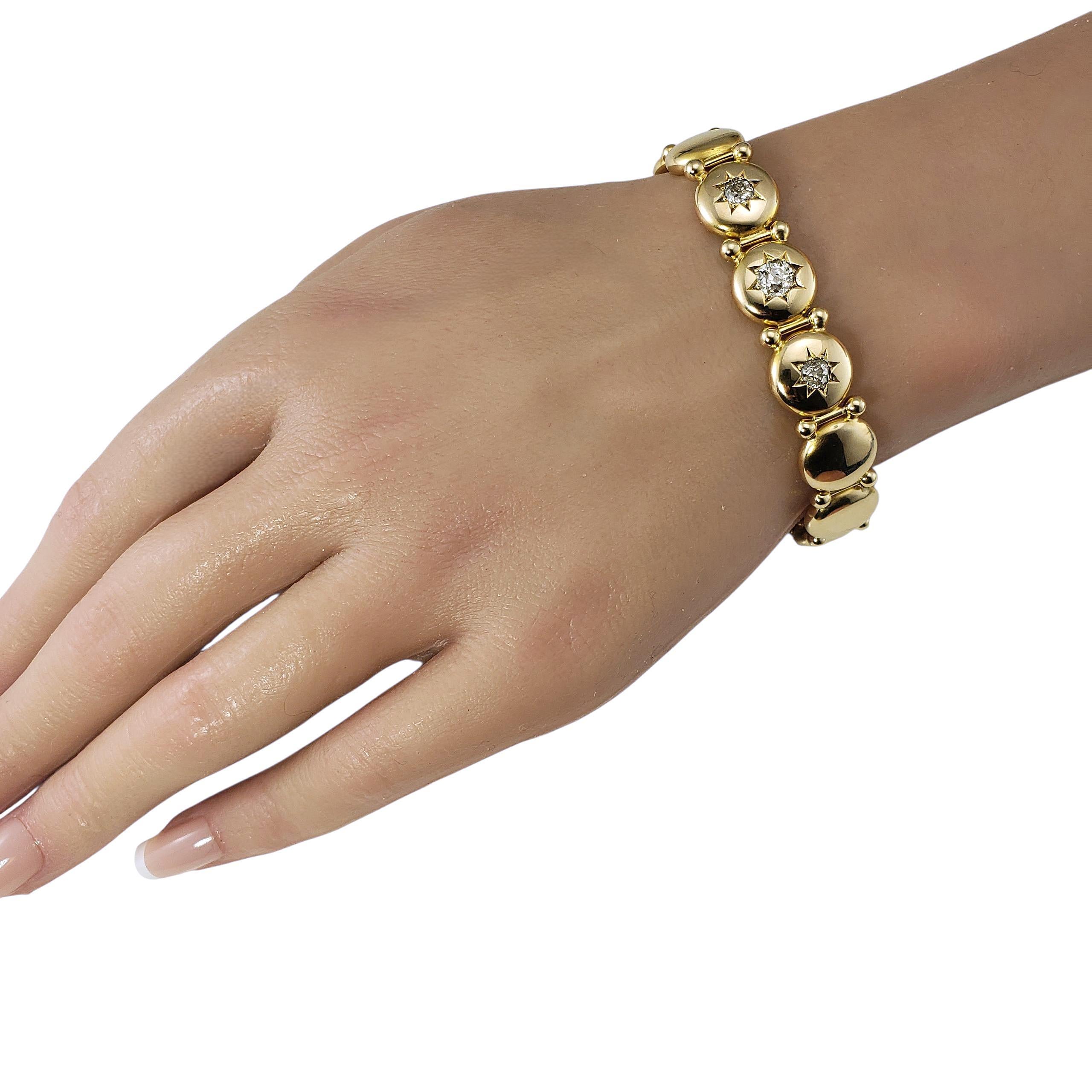 13 - Bracciale in oro giallo 14K e diamanti #22538 in vendita 2