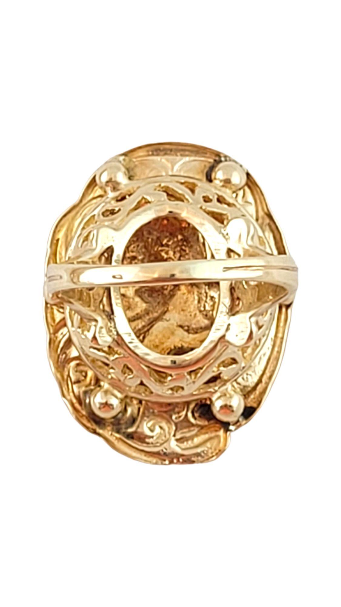 13 - Anello in oro giallo 14K Donna in Silhouette con Diamante Misura 7 #21595 in vendita 1