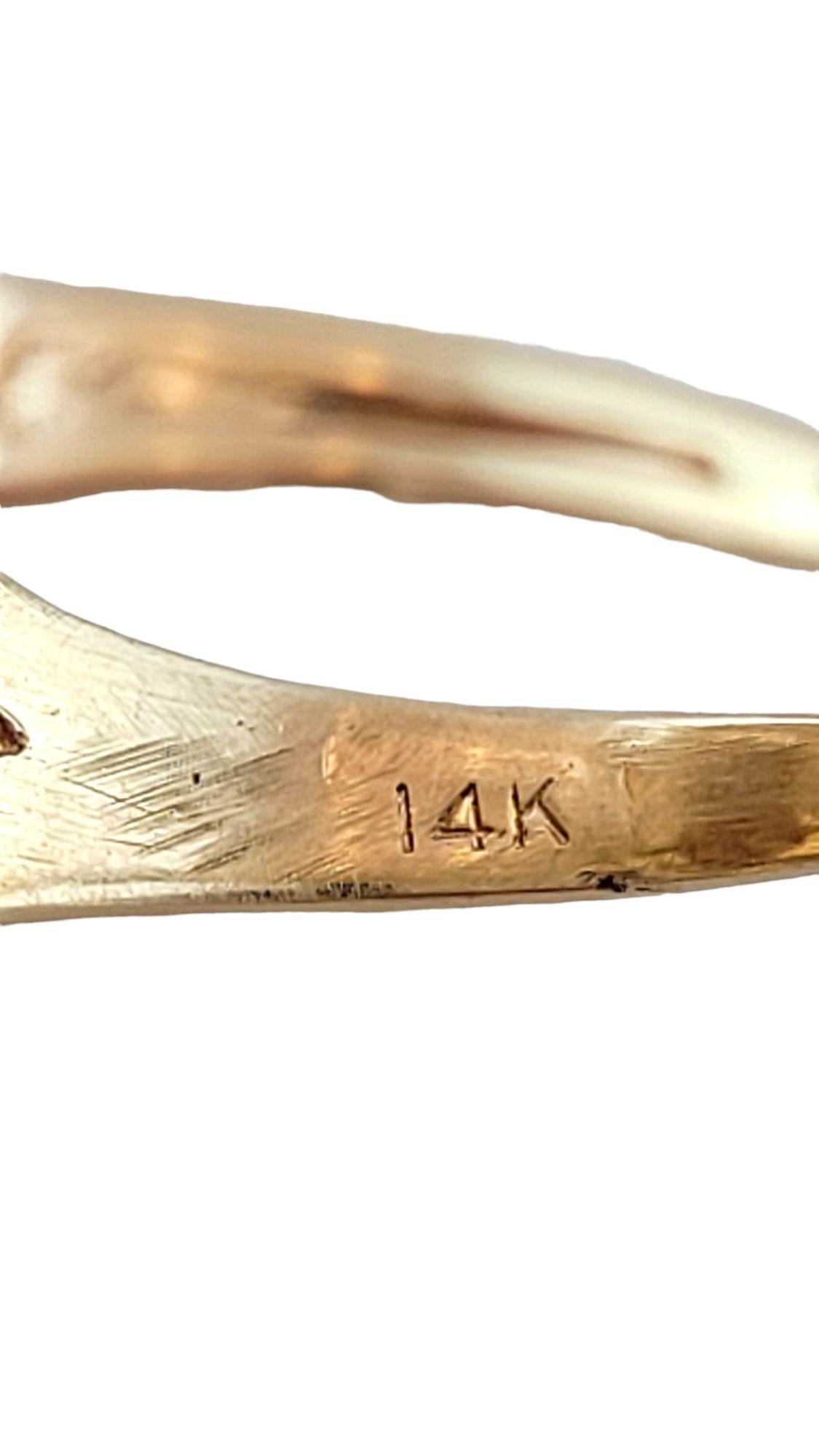 13 - Anello in oro giallo 14K Donna in Silhouette con Diamante Misura 7 #21595 in vendita 2