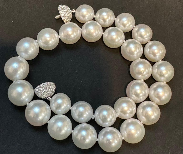 Perle Dei Mari Del Sud 9,60-12 Mm Rotonde Molto Lucentezza, Oro 18 - Foto 5