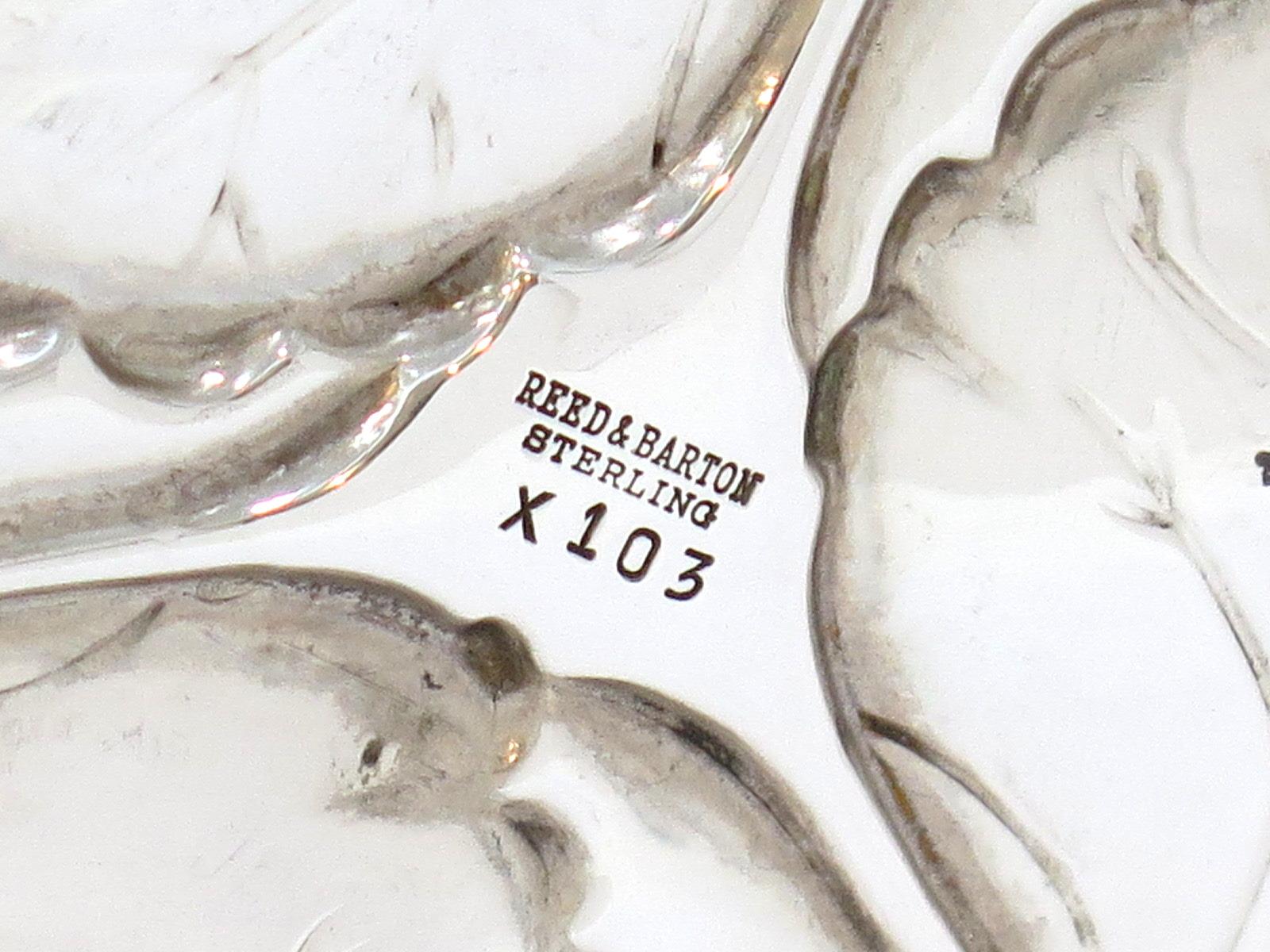 13 3/8 in Sterling Silber Reed & Barton Vintage Seerose Blätter Candy Nut Dish im Zustand „Gut“ im Angebot in Brooklyn, NY