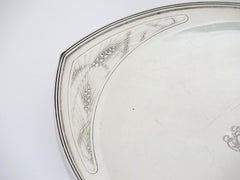 Sterling Silver Tiffany & Co. Antique Wheat Pattern Pointed Oval Tray