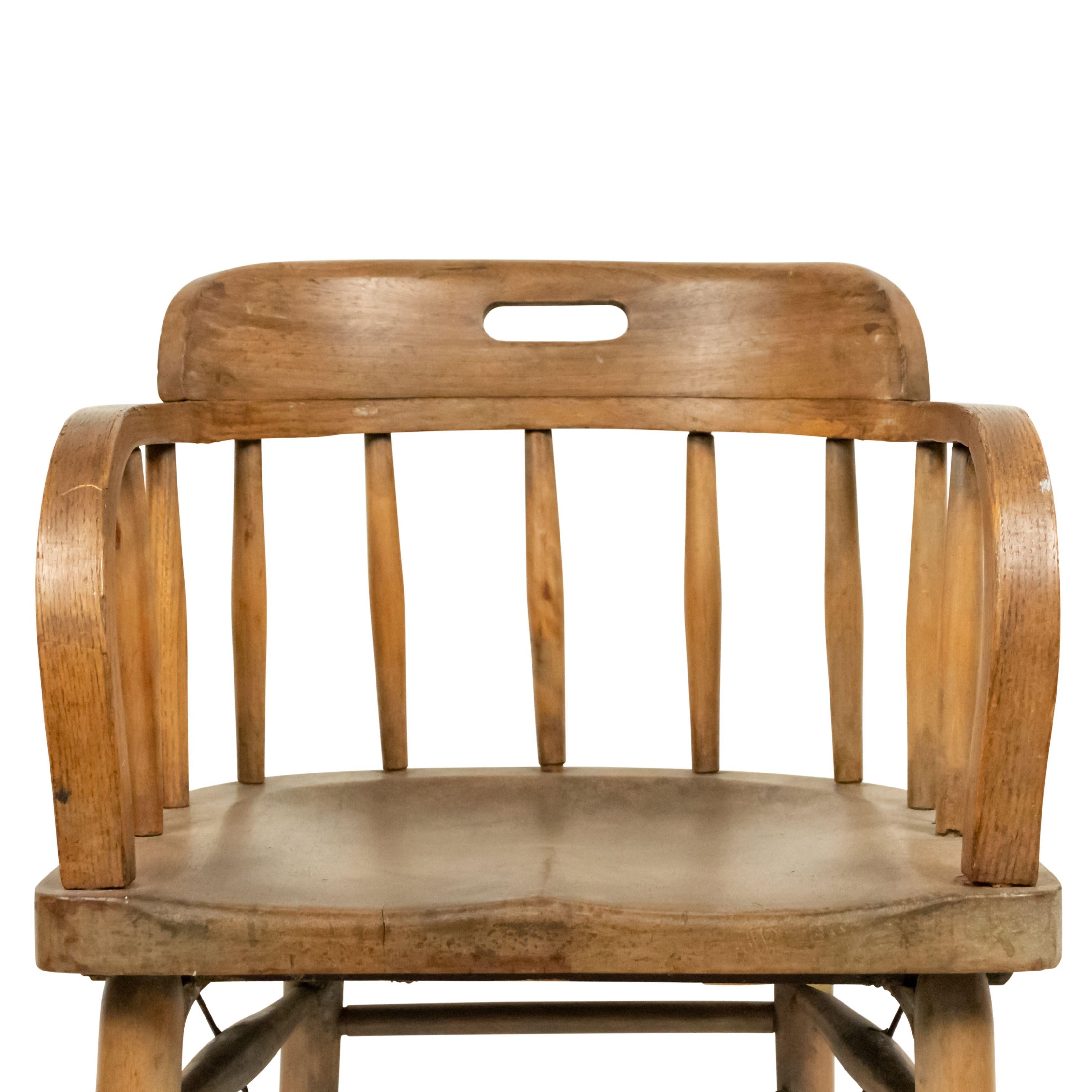 oak captain chairs with arms