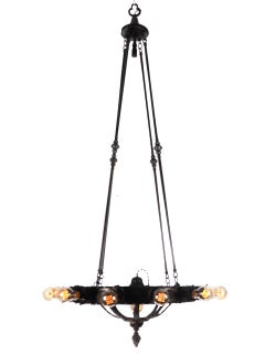 13 Bulb Marque and Frink Style Mirrored Reflector Gothic Chandelier