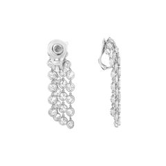 13 Carat 58 Round Brilliant Cut Diamond Platinum Drop Earrings