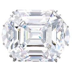 Bague de diamant 13 carats Assher Cut Statement Brilliant White / D color VVS