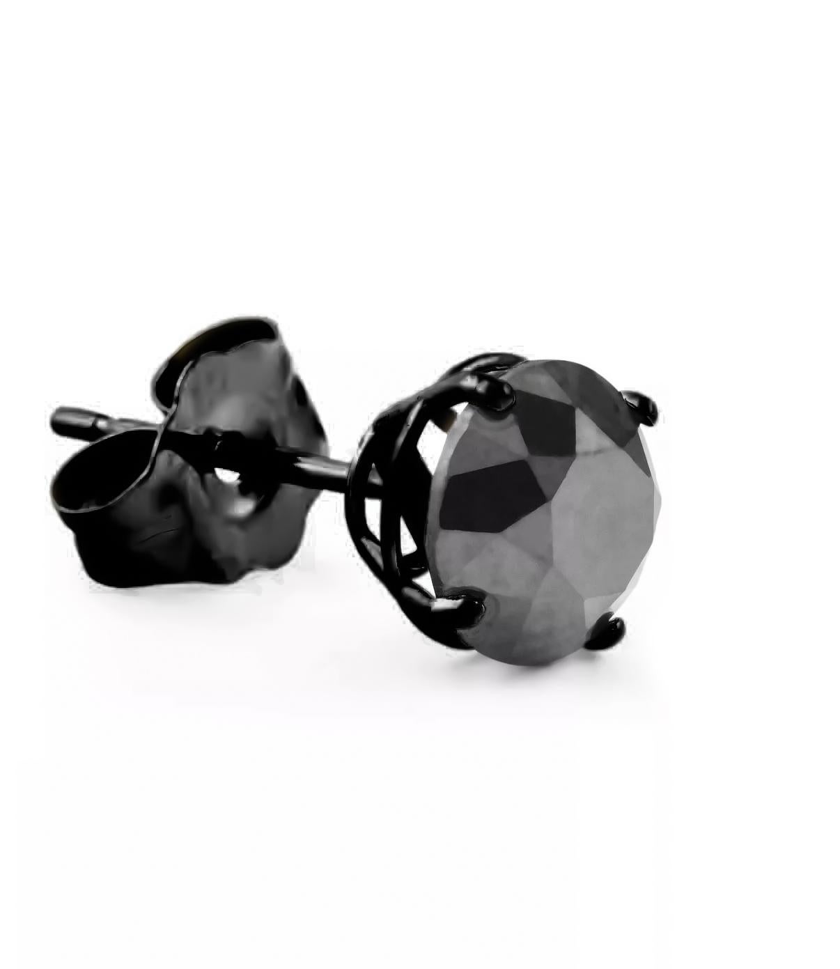 black diamond earrings mens