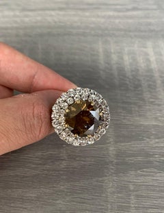 13 Carat Champagne Diamond Cocktail Ring