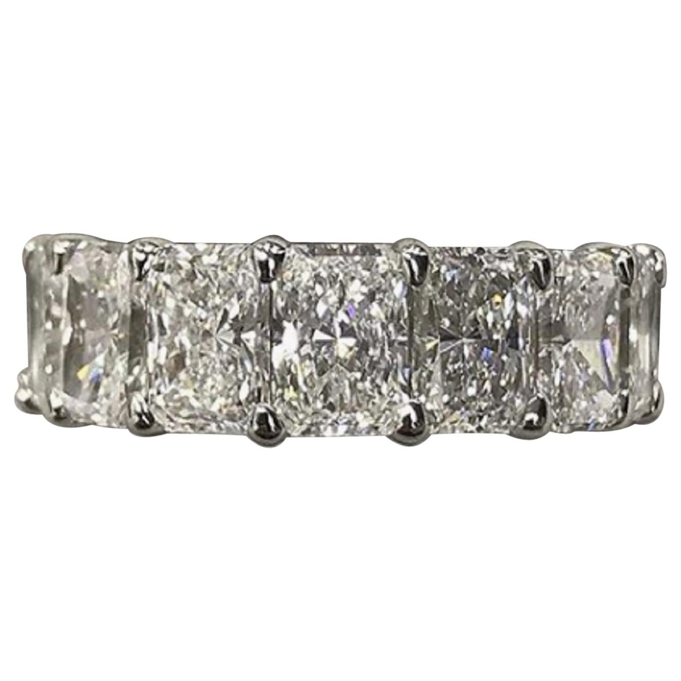 13 Carat Cushion Cut Diamond Eternity Platinum Band