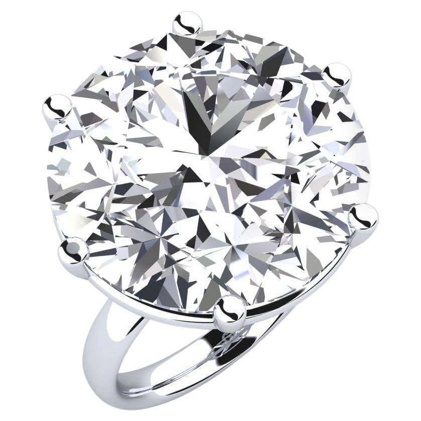 6-Carat Round Brilliant E VVS Diamond Ring High Jewelry Masterpiece For ...