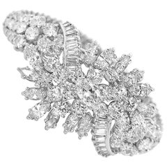 13 Carat Diamond Bracelet with Cluster Diamond in Center
