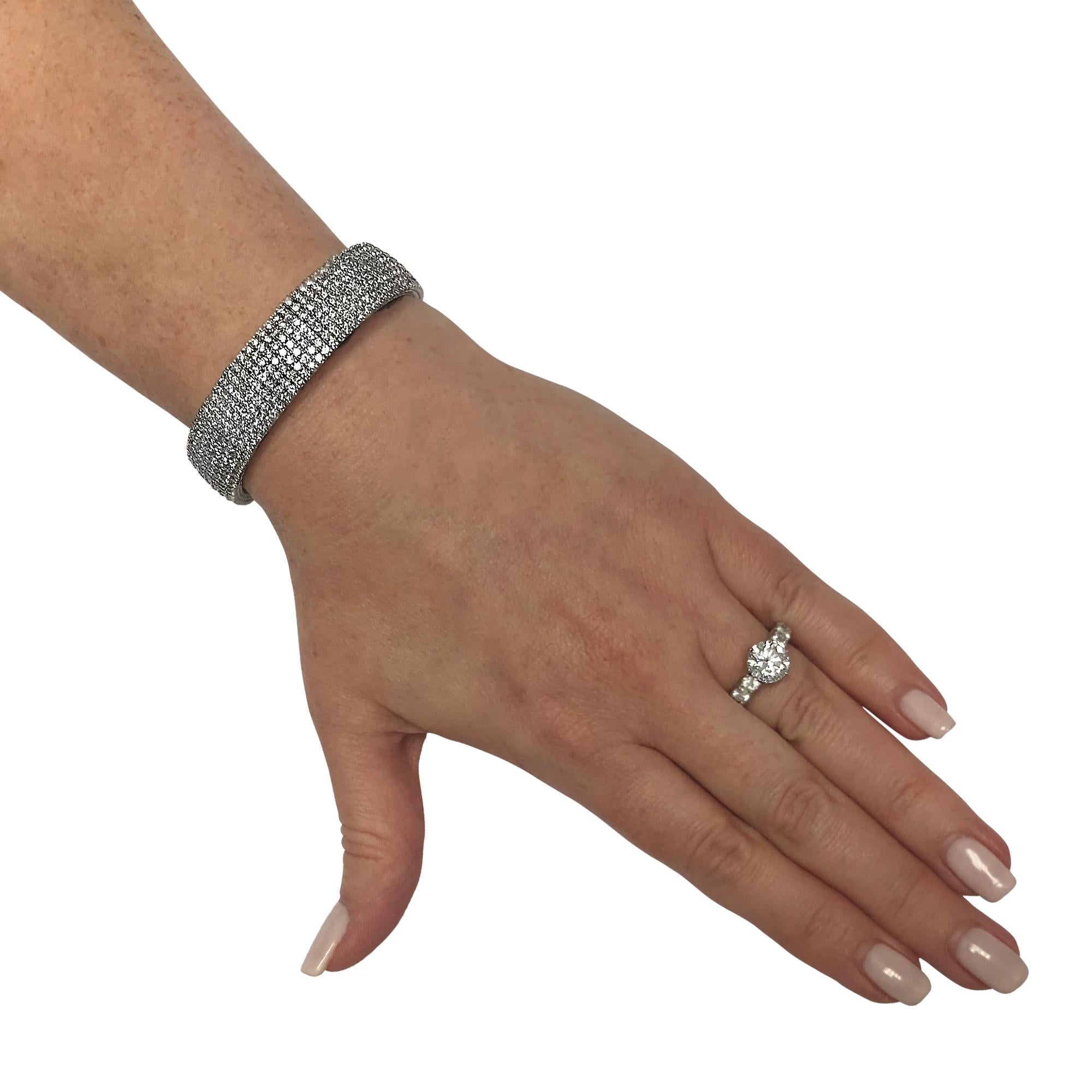 Women's 13 Carat Diamond Cuff Bracelet