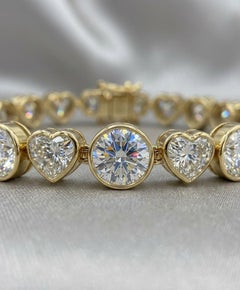 Bracelet tennis avec diamants de 13 carats