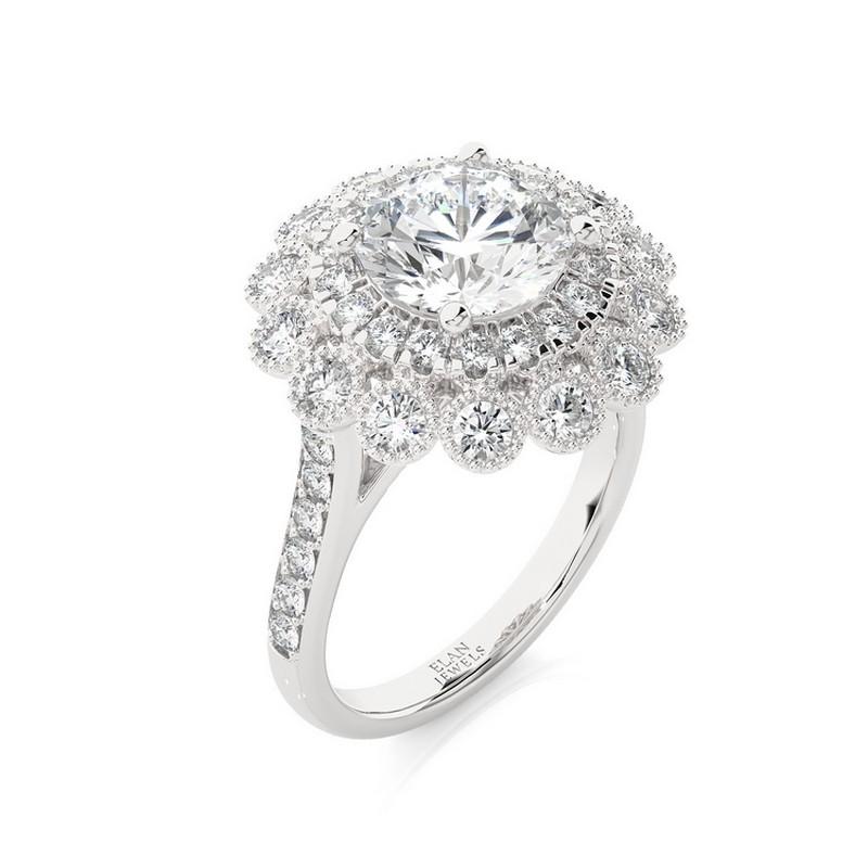 Diamond Total Carat Weight: This stunning Vow Collection semi-mounting ring features a total carat weight of 1.3 carats, showcasing 44 brilliant round diamonds that come together to create a dazzling and sophisticated design.

Diamonds: Forty-four
