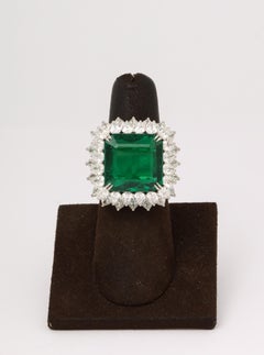 13 carat Emerald and Diamond Ring