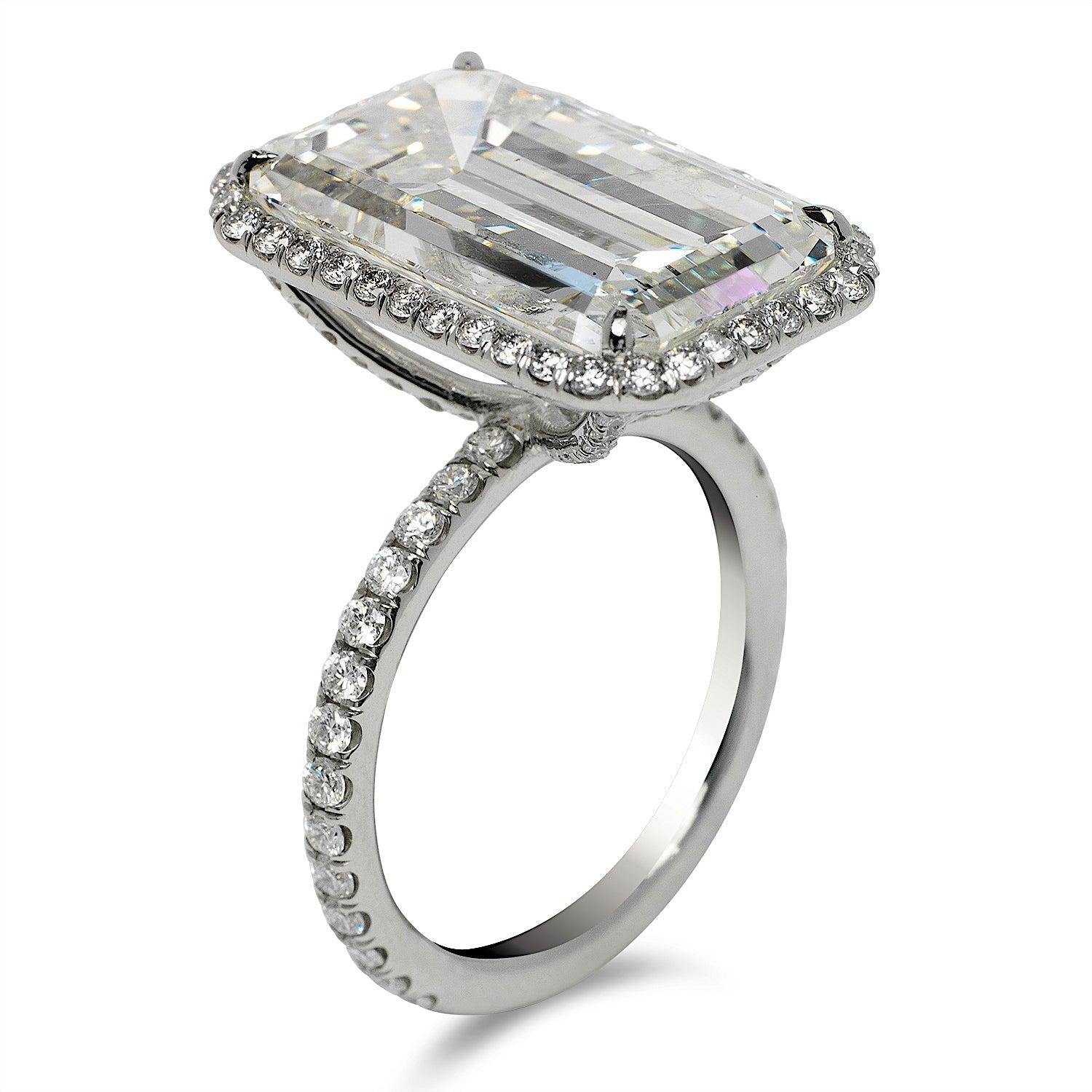 13 Carat Emerald Cut Diamond Engagement Ring Certified F VS2 In New Condition In New York, NY