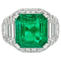 13 Carat Emerald-cut Statement 14K White Gold High Jewellery Supremacy