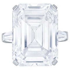 13 Carat Emerald-cut Statement / H color VS 14K White Gold